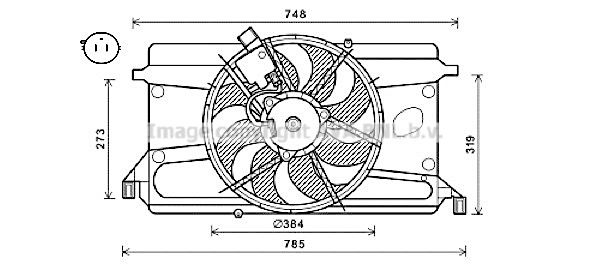 AVA QUALITY COOLING Вентилятор, охлаждение двигателя FD7573